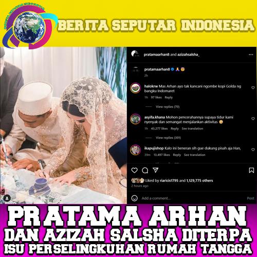 Pratama Arhan dan Azizah Salsha Isu Perselingkuhan Rumah Tangga